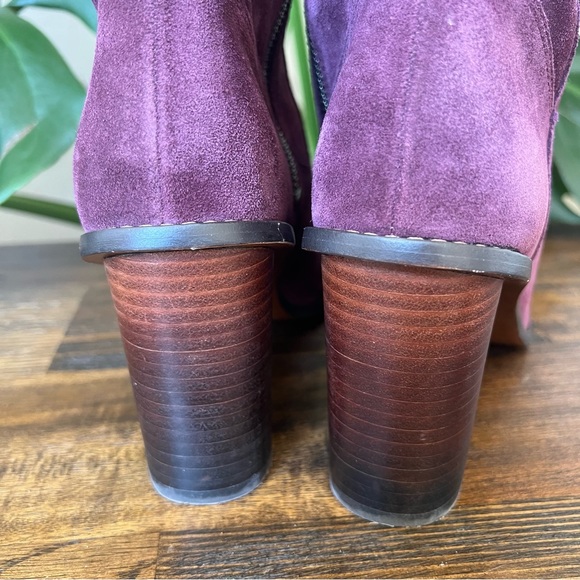 Coach Ombré Oxblood Suede Tall Heeled Boots US8 $495 - Picture 12 of 17